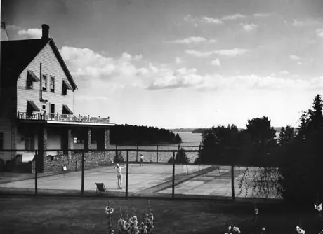 Playing tennis at the Windemere Hotel