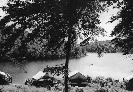 A view of the Y.M.C.A. camp at Lake Kanawana