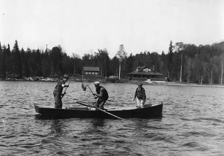 A fishing party at Fraser Lake