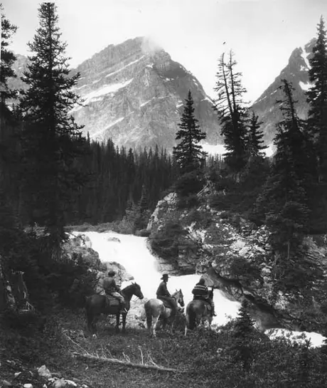 Riders at Chrome Lake Falls
