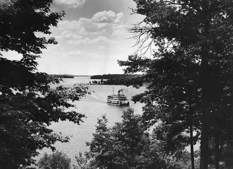 A steam ship on Lake Rousseau, Muskoka