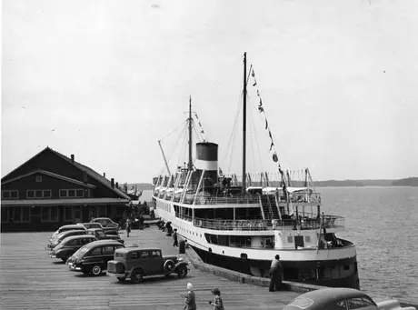 The T.S. S. Prince George at dock, Prince Rupert