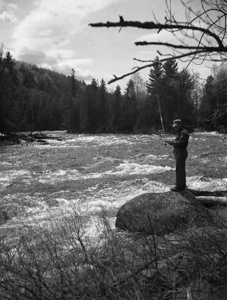 Ranger Boyle fishing on the Petawawa River