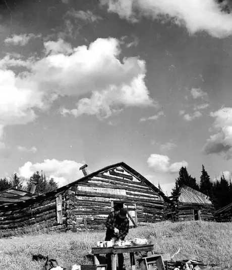 Old lumber depot at Five Camp Lake