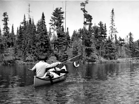 Canoeist catches 4 lb trout on Bird Lake