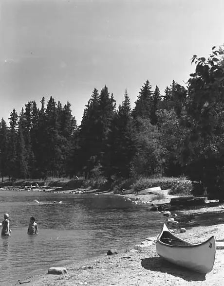 Stopping for a swim on Clear Lake