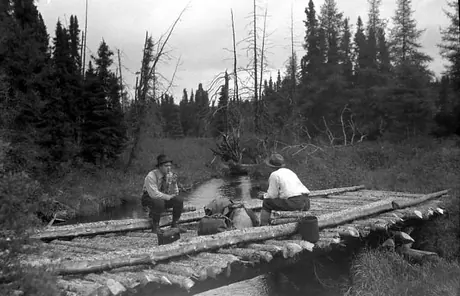 Stopping for a rest on a bridge