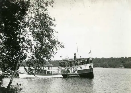The S.S. Glenada at Cedarcroft Wharf, Magnetawan River
