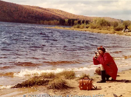 Taking photographs in Algonquin Park