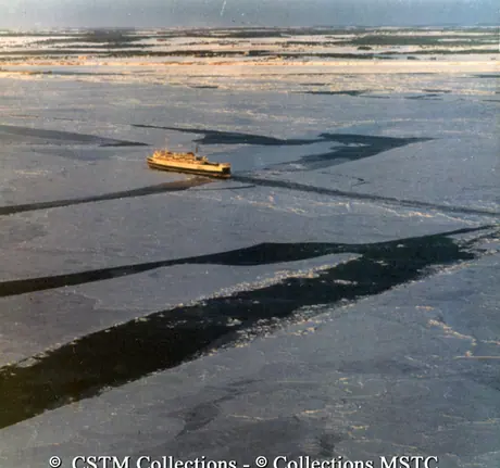 CN ferry sailing through ice
