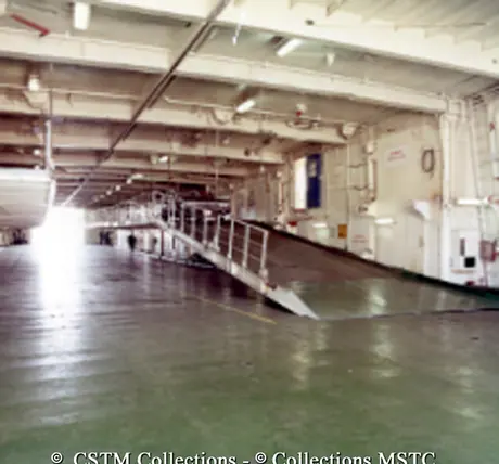 Empty car deck on the MV Lucy Maud Montgomery