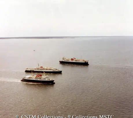 Convoy of the MV Lucy Maud Montgomery, MV John Hamilton Gray and MV Abegweit somewhere between New Brunswick and Prince Edward Island