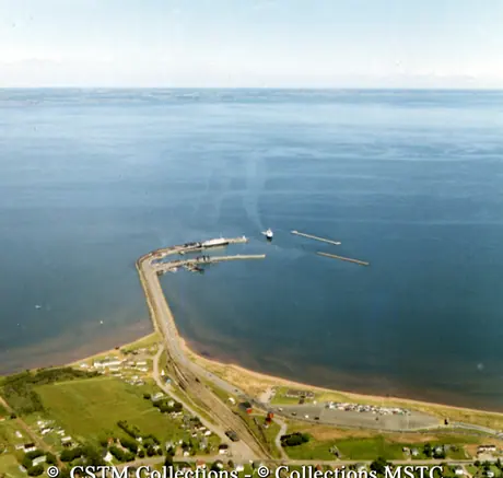 Aerial view of Cape Tormentine ferry terminal