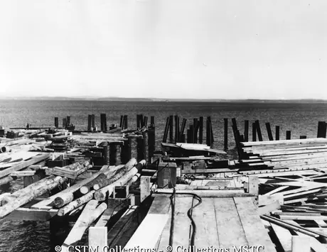 Construction of a dock to be included as part of a new ferry terminal, Bar Harbor, Maine