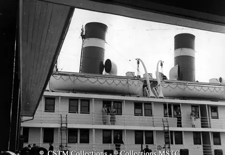 Passengers on the deck of the S.S. Quebec