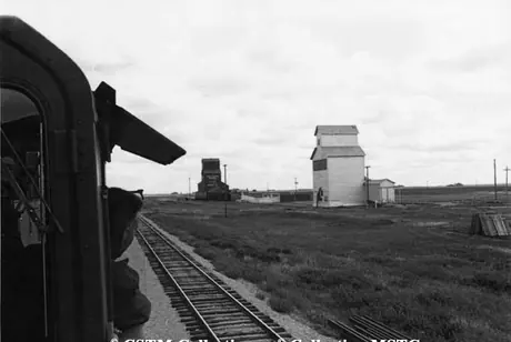 Local freight train arriving at Bradwell