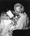 Reading the menu in the dining car of the Museum Train