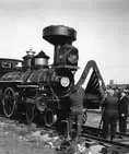 Lowering the cow catcher on Locomotive 40