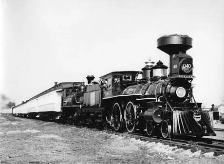 The Museum Train, pulled by locomotive 40, pulls into Belleville, Ontario