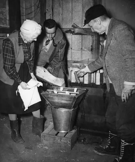 Quebec maple sugar scene