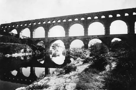 The Pont du Gard, a notable ancient Roman aqueduct bridge