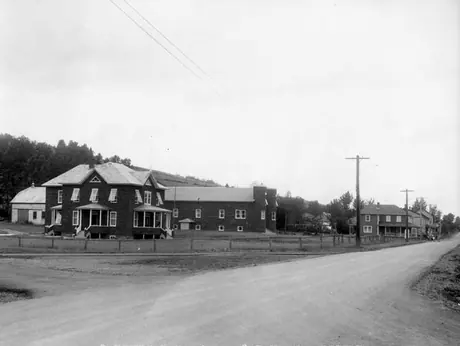 Residential street in St. Florence, Quebec