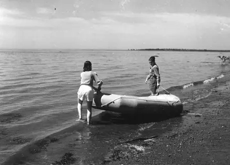 Quebec vacation - paddling in the St. Lawrence, Sacré-Coeur, Quebec