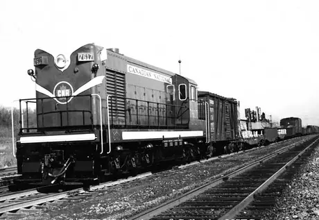 Diesel locomotive Y-2-b 7603 built by Canadian Locomotive Company (model H12-44) in 1951
