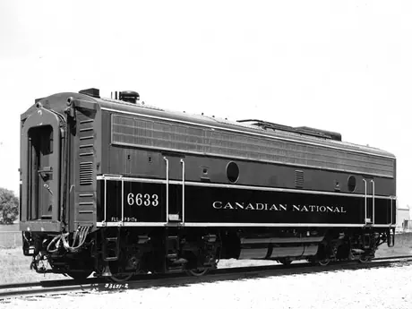 Diesel locomotive F9B 6633 built by General Motors Diesel Division in 1958