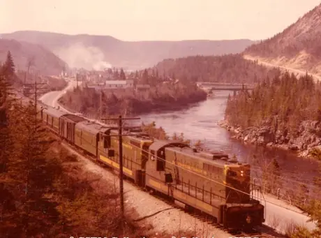 A passenger train, probably the