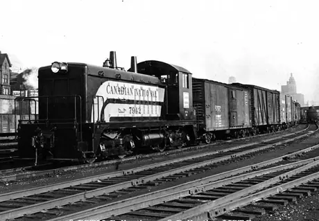 NW2 diesel locomotive 7912 built by General Motors for the Grand Trunk Western in 1942