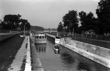 Locking through Bobcaygeon, Kawartha Lakes, Ontario