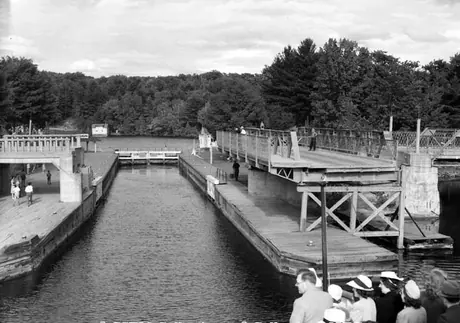 Passing through the Port Carling Locks, Muskoka Lakes