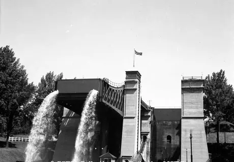 View of the lift locks located in Peterborough, Ontario