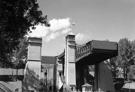 View of the lift locks located in Peterborough, Ontario