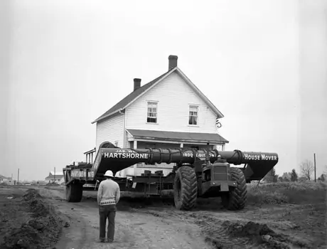 Relocation of a house, located in the town of Iroquois, Ontario, for the construction of the St. Lawrence seaway