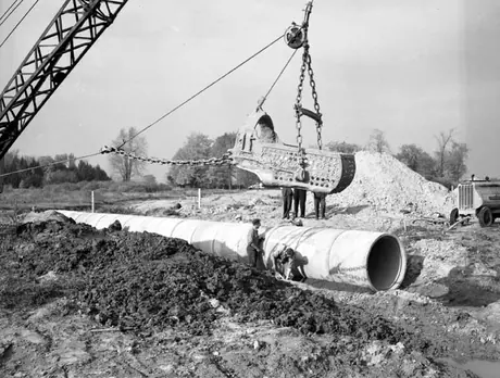 View associated with the reconstruction and relocation of C.N.R. Toronto line for St. Lawrence seaway construction job