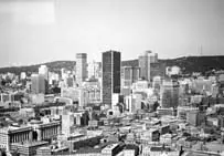 Aerial view of Place Ville Marie area of Montreal