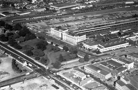 Aerial view of Vancouver Station