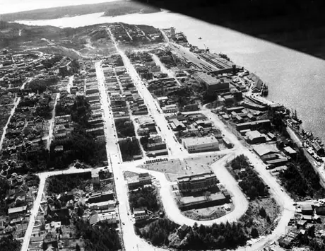 Aerial view of Prince Rupert, B.C.