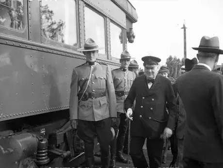 Sir Winston Churchill at Charnay Junction