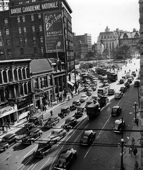 View down Rideau Street, Ottawa