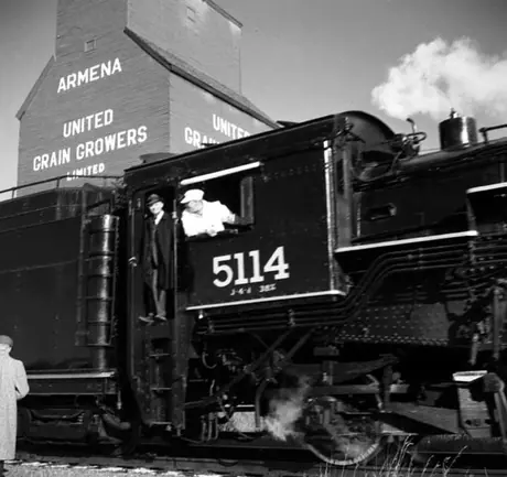 Canadian National Railways steam locomotive 5114 on its last run