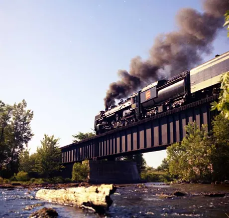 Steam locomotive no. 6218 on its last run