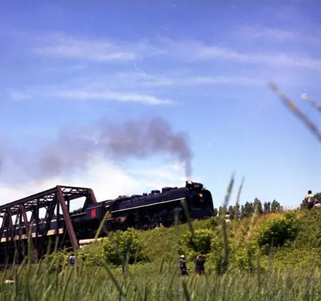 Last run of steam locomotive no.6218 to Victoriaville, Quebec