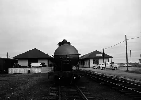 Freight train situated between Gander Station and yards