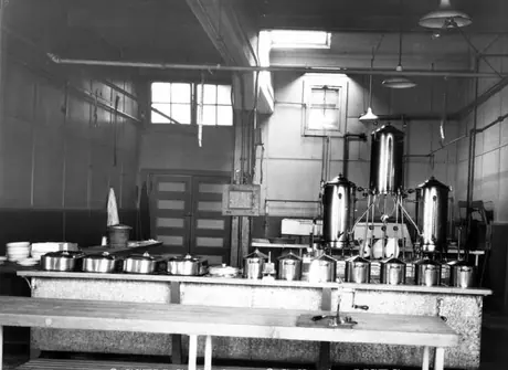 Kitchen located inside the immigration sheds, Pier 21