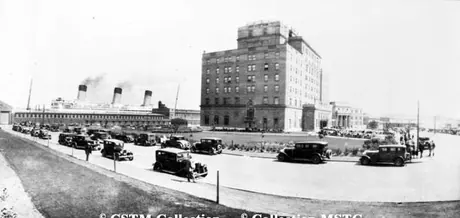 Nova Scotian Hotel and the S.S. Majestic in port
