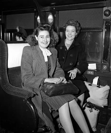 British war brides traveling by train from Halifax
