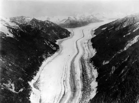 Franklin Glacier looking N.E. to Mt. Waddington, B.C.